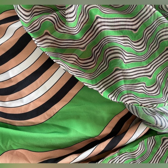 Alessandro Dell’Aqua Green Multicolour Pattern Printed Midi Dress - Picture 5 of 7